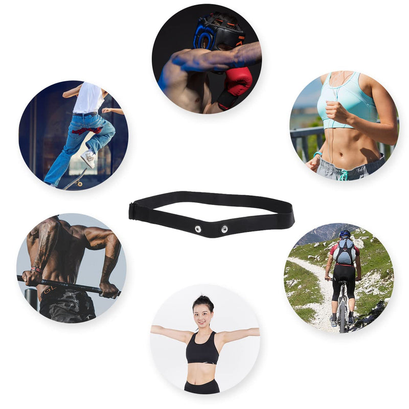 [Australia] - FITCENT Heart Rate Monitor Chest Replacement Strap Compatible with Polar H10 H9 H7, Adjustable Soft HR Belt Work for Polar Heart Rate Sensor Black 