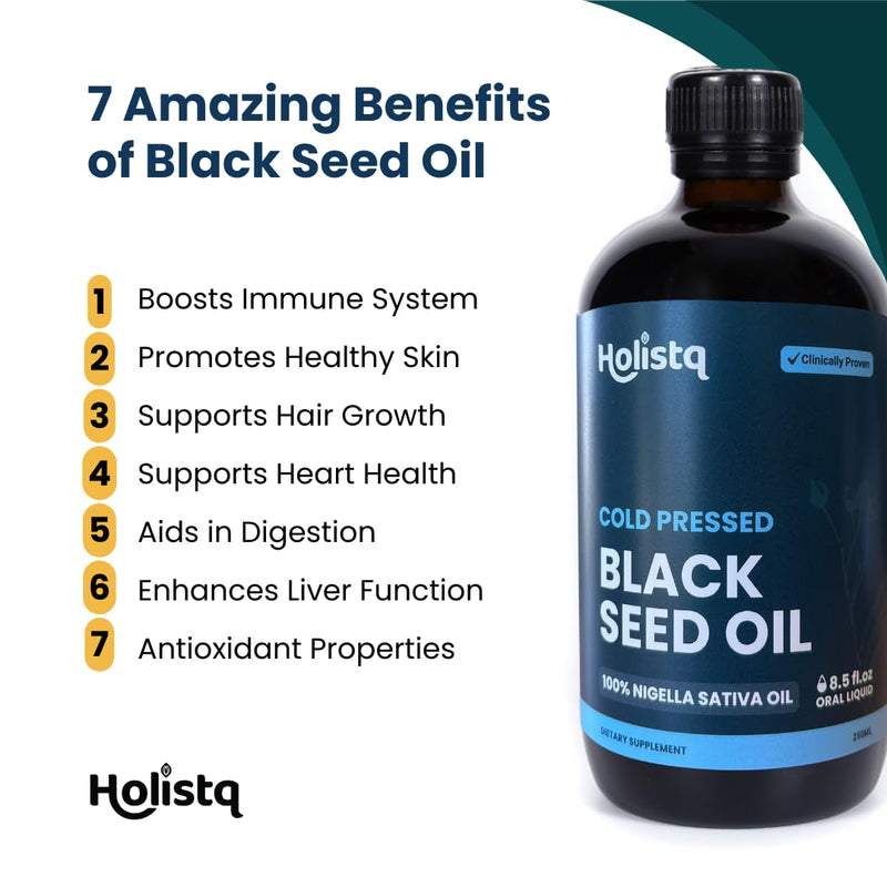 [Australia] - Black Cumin Seed Oil | 100% Pure Cold Pressed Black Cumin Nigella Sativa Oil Premium Black Seed Oil Thymoquinone for Immune Support, Joint, Skin & Hair Non-GMO Vegan Omega 3 6 9 (250 ML) 250 ML 