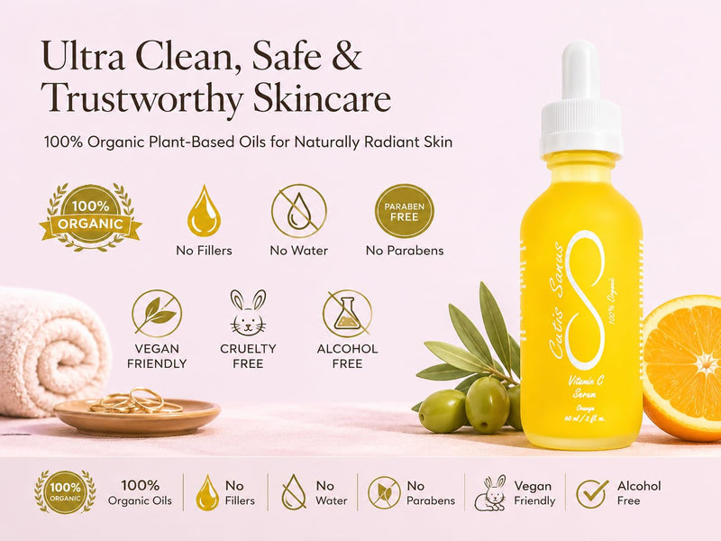 Organic Vitamin C Serum for Face, Hydrating Face Oil with Argan, Grapeseed, Rosehip & Pumpkin Seed Oils, Anti Aging Skin Care for Wrinkles & Fine Lines, Vegan Alcohol Free, 1 oz 1 Fl Oz (Pack of 1)