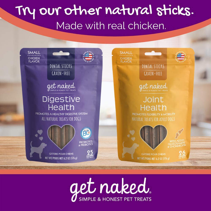 Get Naked Grain Free 1 Pouch 6.2 Oz Super Antioxidant Dental Chew Sticks, Small Chicken 6.2 Ounce (Pack of 1) - PawsPlanet Australia