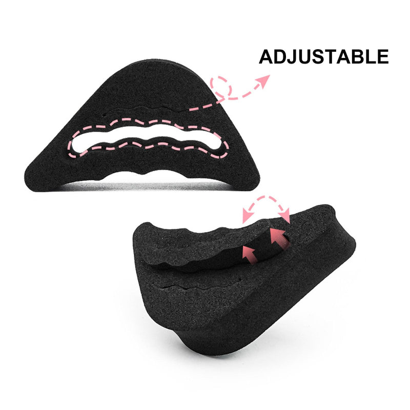 [Australia] - SKHAOVS 8 pairs of toe filler inserts, adjustable shoe fillers, adjustable toe plugs, shoe inserts for shoes that are too large, reusable shoe fillers, for women and men, black/white 