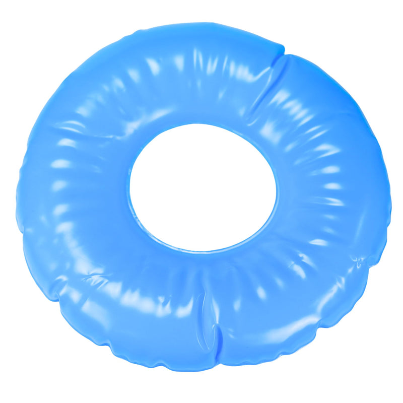 Iconikal Latex-Free Inflatable Ring Cushion Donut Pillow, 14-Inch Diameter, Blue