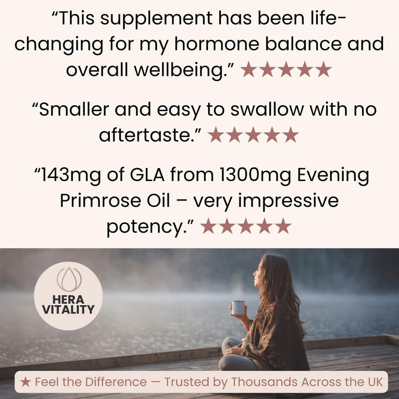 Evening Primrose Oil 1300mg | High Strength Cold Pressed Evening Primrose Capsules | 143mg GLA per Softgel | 240 Vegan Softgels | Omega-6 Supplement Women's Wellness & Skin Health | 8 Month Supply 240 count (Pack of 1)
