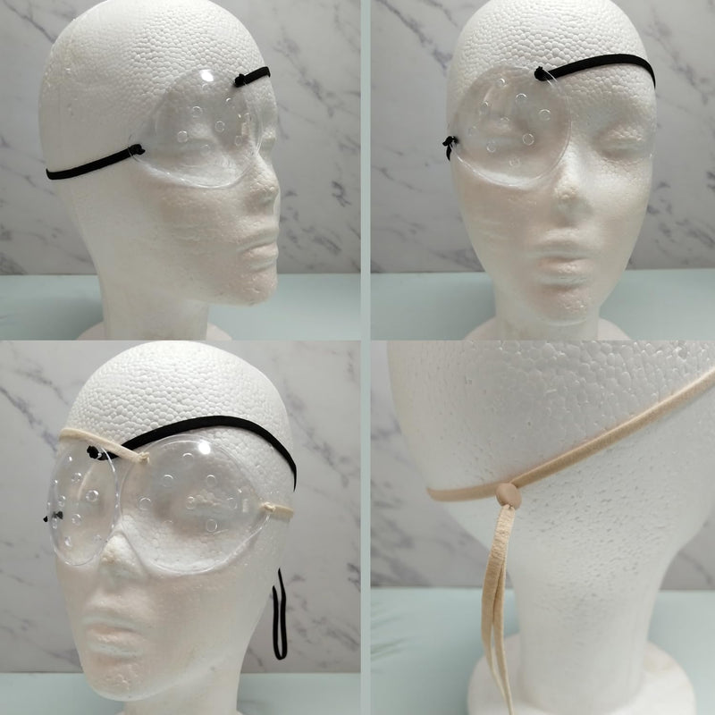 AMZVIO 2pcs Eye Shield After Cataract Surgery,Cataract Eye Shield With Extended Elastic Strap Longer & Wider for Adults,Clear Eye Patch for Sleeping after Surgery