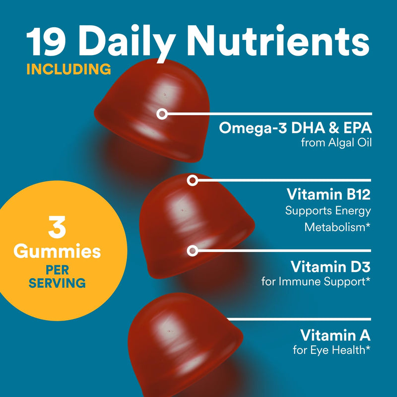 [Australia] - SmartyPants Men's Multivitamin Gummies - Improved Formula: Omega 3 (DHA/EPA), Methylfolate, Vitamin D3, C, Vitamin B12, B6, Vitamin A, K, Zinc & Selenium, Gluten Free, 90 Count (30 Day Supply) New Formula 
