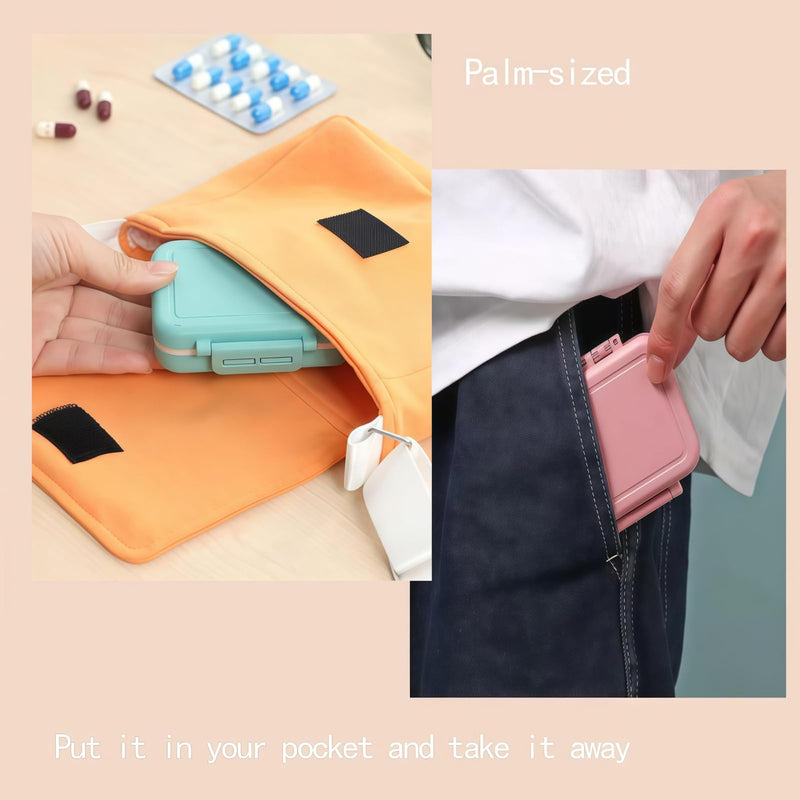 3Pack 3 Compartments Travel Pill Case Moisture Proof Small Pill Holder Portable Portable Moisture Proof Medicine Vitamin Container 3 Pack