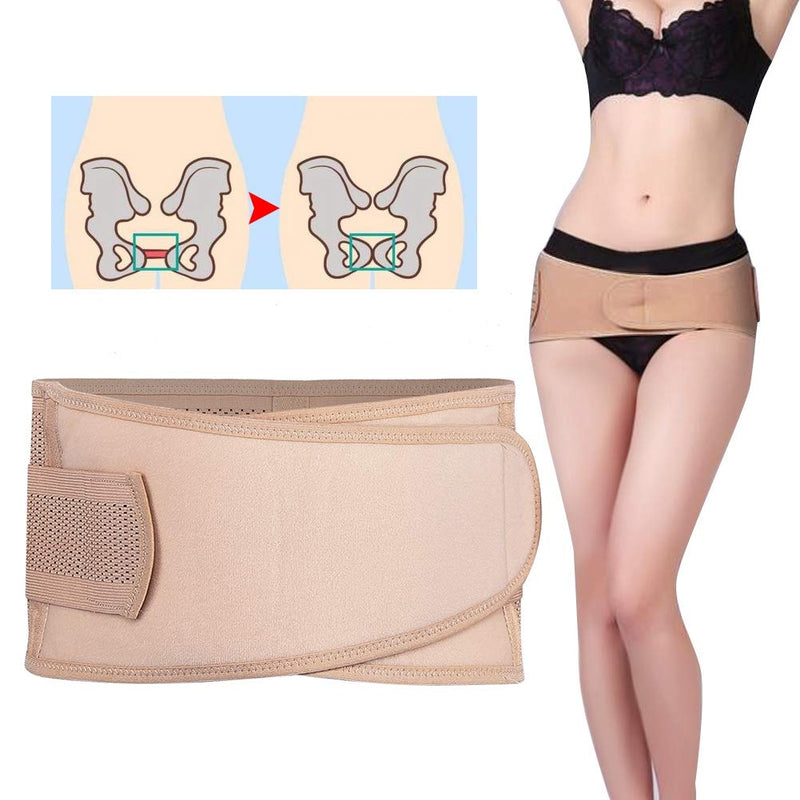 Pelvic Correction Support Belt, Breathable Sacroiliac Hip Waist Compression Strap Postpartum Pelvic Hip Recovery Anti-Slip Belt Shaper Body Care(XXL)