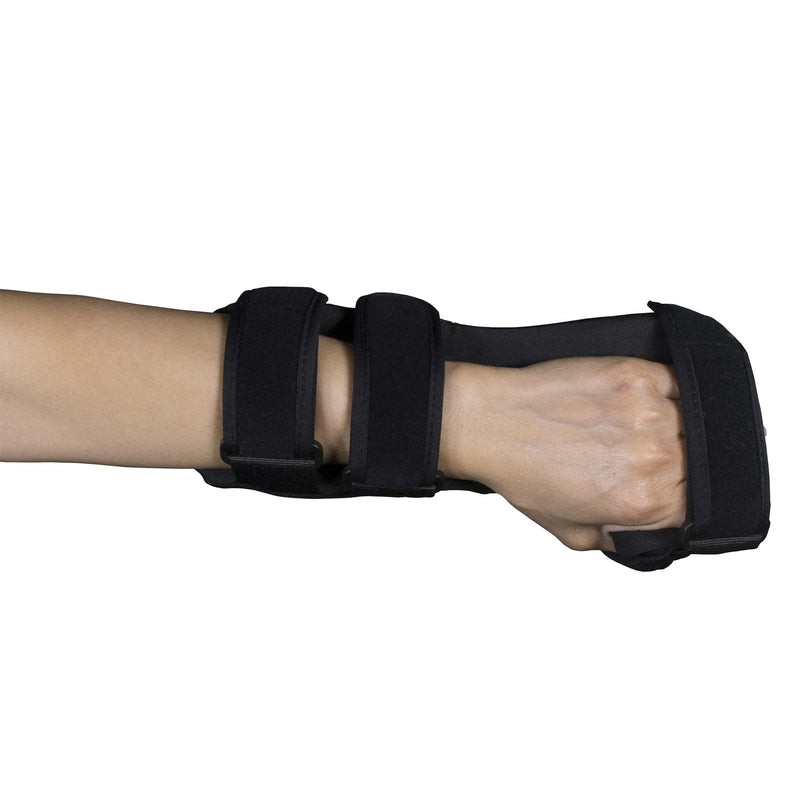 [Australia] - OTC Soft Resting Hand Splint, Night Immobilizer for Wrist, Fingers and Thumb, Stroke Hand, Black, Small-Medium Small/Medium Left Hand 