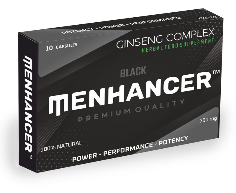 Enhance Your Performance - Extra Strength Performance Enhancing Pills, Stamina Endurance Booster Black Supplement Pills for Men - 10 Ginseng Capsules