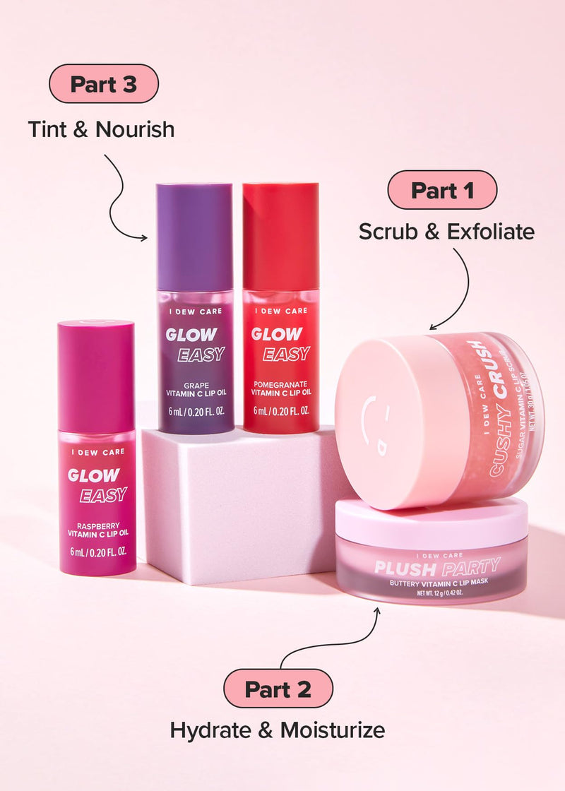[Australia] - I DEW CARE Lip Scrub - Cushy Crush | Sugar Vitamin C, Lip Care, Lip Scrubber Exfoliator, Lip Exfoliator Scrub, Lip Care Products, for Dark, Dry and Chapped Lips, Vegan, 1.05 oz 