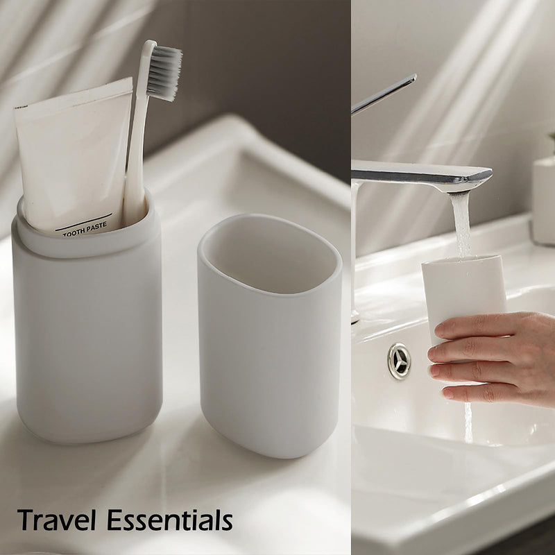 [Australia] - Toothbrush Travel Case，Portable Travel Toothbrush Holder，Toothbrush and Toothpaste Container for Traveling, Camping, Business Trip and School, Outdoor（1Pack） Grey 