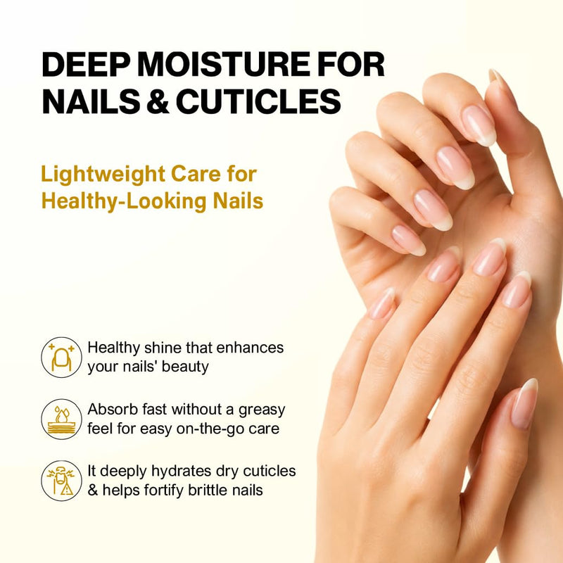 Bee Naturals Nail & Cuticle Oil 0.5 oz - Heals Cracked Nails & Rigid Cuticles, Deep Moisture with Avocado and Castor Oils 0.5 Fl Oz (Pack of 1)
