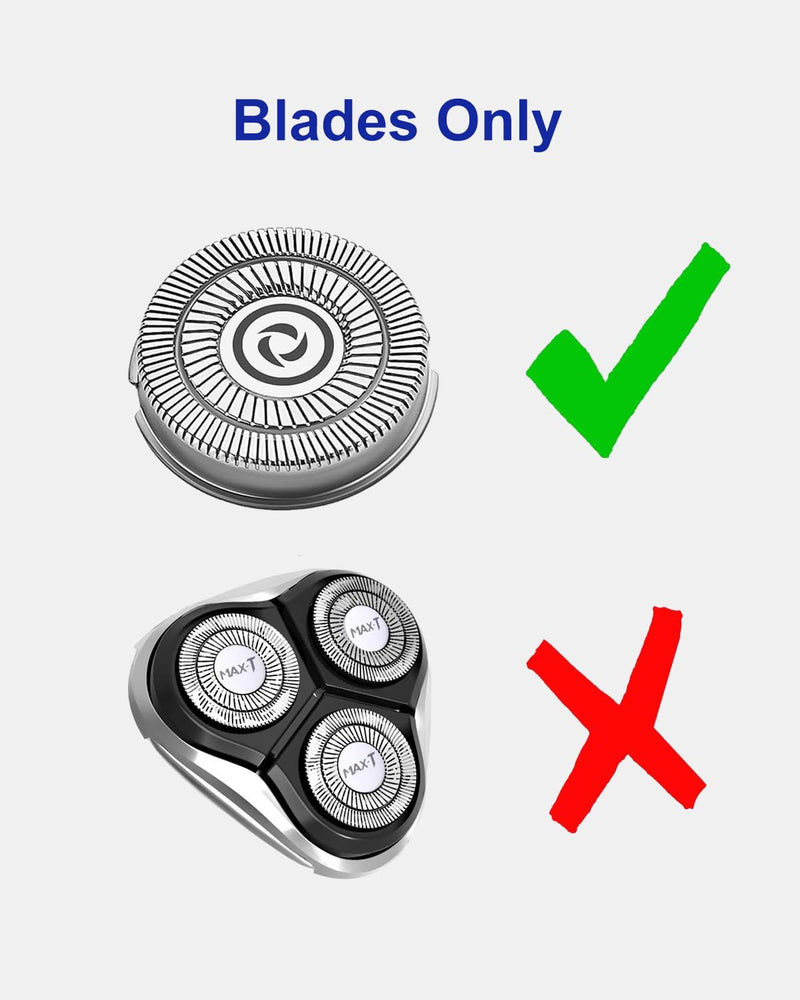 [Australia] - 6 Pack Electric Razor Replacement Blades for Pritech Electric Shaver rsm-1505 Replacement Heads, 2 Cleaning Brush 6 Packs 