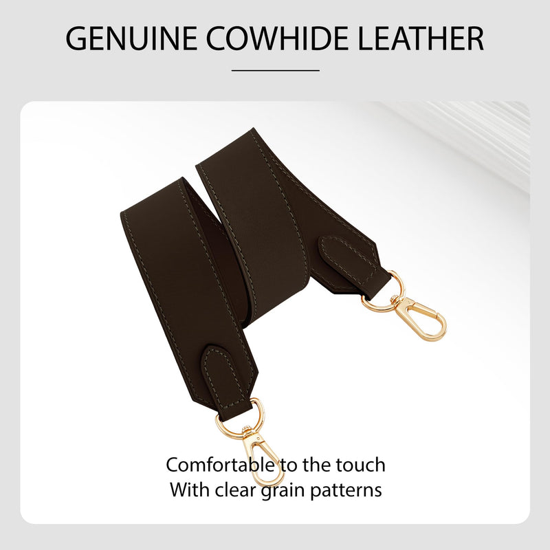 Vachetta Leather Never Full Purse Strap Replacement, 1.5" Wide Genuine Cowhide Shoulder Bag Strap for Neverfull Graceful Speedy Tote Handbags, 25.6" Long,Brown Brown 1.5"width*25.6"length