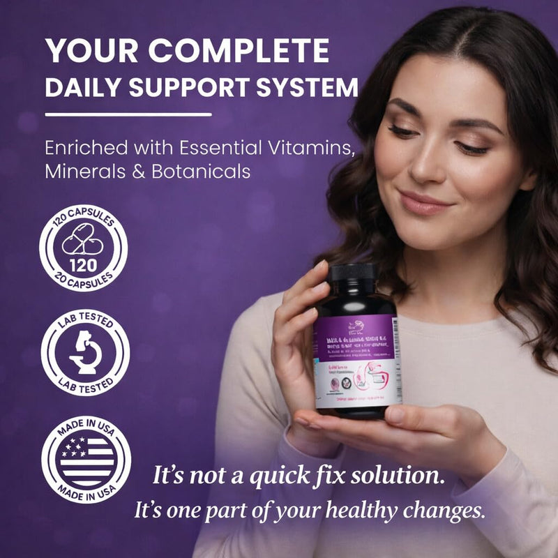 Myo & D-Chiro Inositol 40:1 Ratio – 120 Capsules | Myo Inositol Supplement for Women with Vitamin D, Ashwagandha, Folate & Zinc | Supplement for Hormone Balance & Ovarian Health