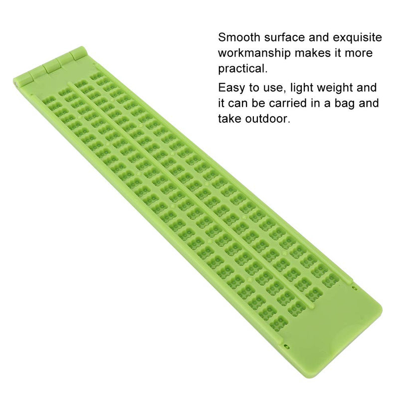 Braille Writing Slate and Stylus, Portable Plastic Braille Learning Tool, 4 Lines 28 Cells for Braille Education and Writing Practice