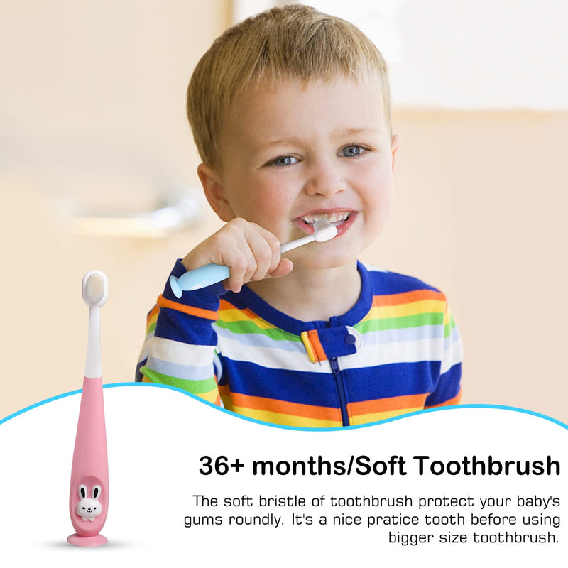 Baby Toddler Infant Toothbrush 6 to 12 Months and Up Age 1 2 3 1-2 2-4 Year Old, 10 in 1 Toothbrushes Gift Set with Soft Finger U-shaped Brush Brushing Bristles for Newborns Kids Children Child 10 Pack Toothbrush Gift Set