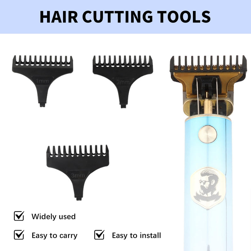 [Australia] - VARKAGE Set of 6 Hair Clipper Attachments, Trimmer Attachments, Comb Attachments Set for Clipper Hairdresser Salon Tool (Black (1-6 mm)) 