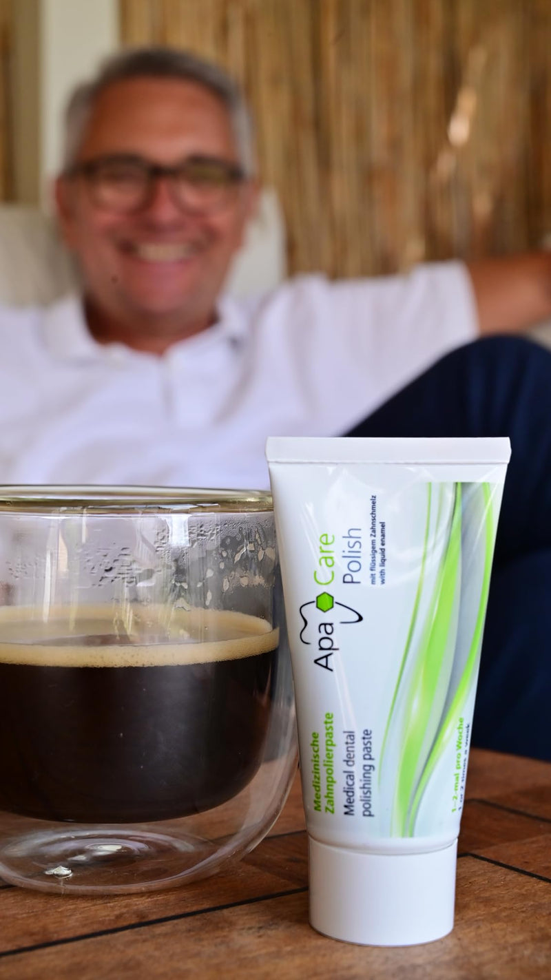 [Australia] - Apa Care Polish 3 tubes | For removing plaque from teeth through coffee, tea and red wine | With medical hydroxyapatite | liquid tooth enamel | For radiantly white teeth | 3 x 25ml 