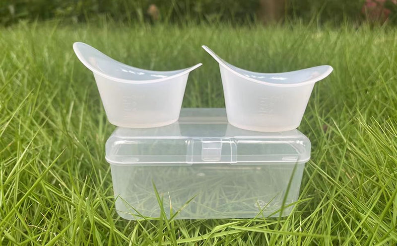 [Australia] - Boyizupha¬Æ 2 Pcs Silicone Eye Wash Cups for Eye Rinse,Cleansing with 1 Storage Container 