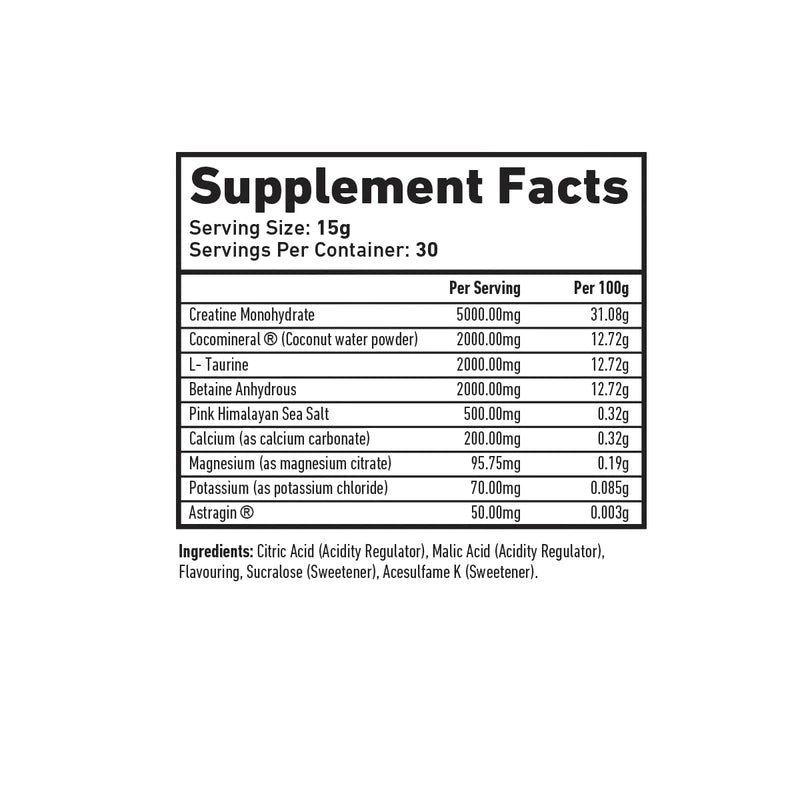TWP Nutrition Platinum Series Crea-Scendo Creatine Powder, 470g / 250g and 50/30 Servings, 5 Great Flavours (Beena Berry, 470g) Beena Berry