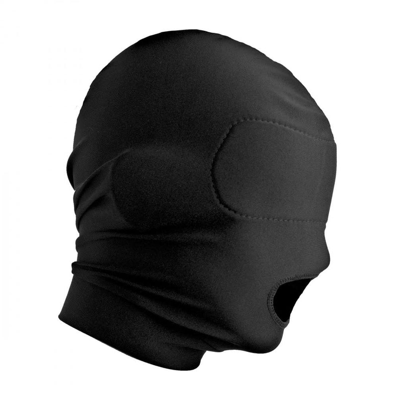 [Australia] - Master Series Disguise Open Mouth Hood with Padded Blindfold, Black, 1 Count 