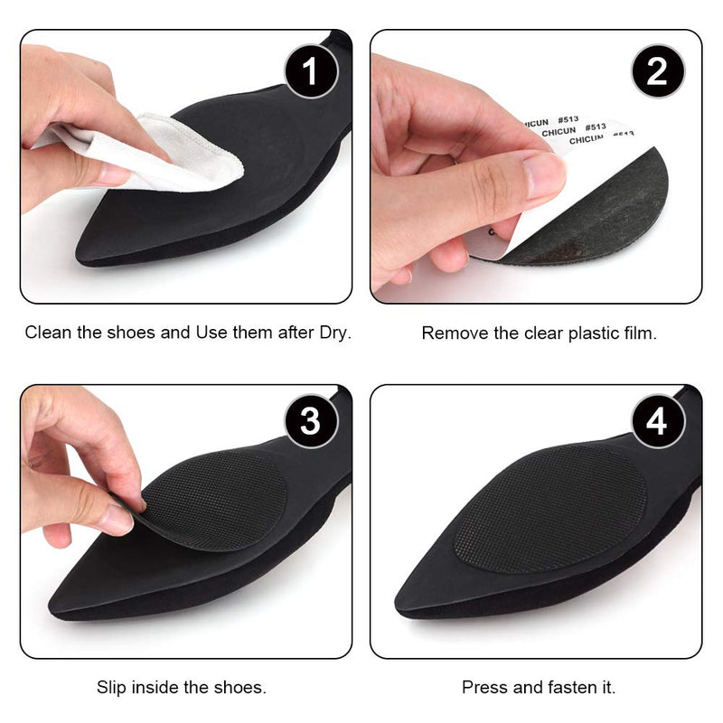 [Australia] - Non-Slip Shoes Pads Adhesive Shoe Sole Protectors, High Heels Anti-Slip Shoe Grips (Black - 3 Pairs) Black - 3 Pairs 