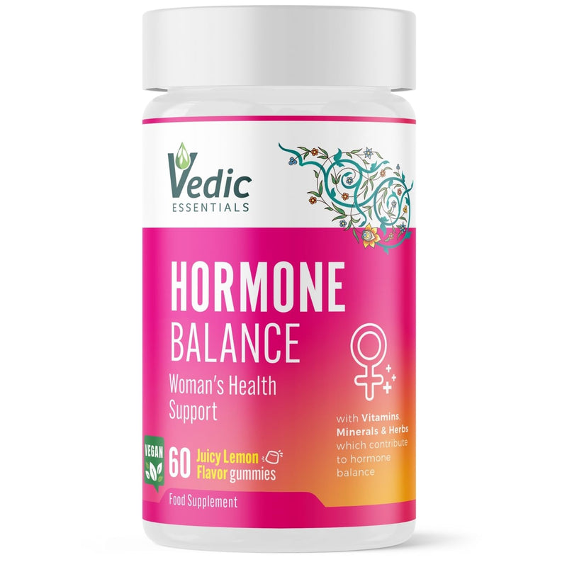 Vedic Hormone Balance Gummies | Natural Support for Female Health- for Teens & Women of All Ages | Essential Vitamins, Minerals & Herbs for Women’s Health | Yummy Lemon Flavour- 60 Vegan Gummies