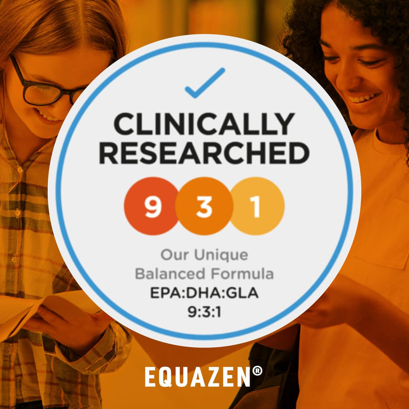 Equazen® Omega 3 & 6 Chews for Kids, Brain & Cognitive Support, DHA, EPA & GLA, Clinically Researched 9:3:1 Formula, Strawberry Flavour, Halal Certified, Age 3+, 60 Pack