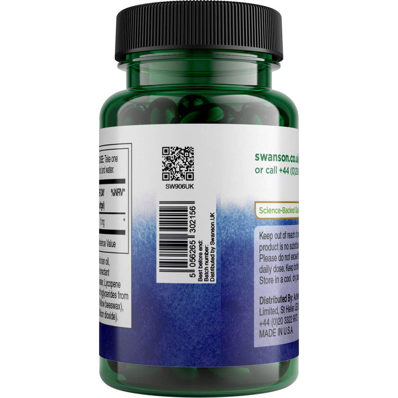 [Australia] - Swanson Lycopene, 10mg - 120 softgels 