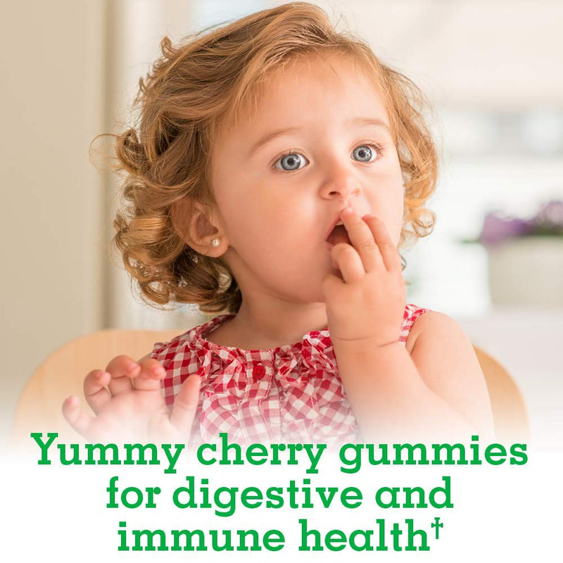 Garden of Life Kids Probiotic 3 Billion CFU, Cherry Flavor Gummies - Sugar Free Once Daily Probiotics for Kids, Probiotics plus Fiber for Children's Digestive & Immune Health, 30 Vegetarian Gummies 30 Count (Pack of 1)