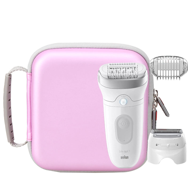 [Australia] - FBLFOBELI EVA Hard Case Compatible with Braun Silk-épil 7 SE7-041/SE7-141/Silk-épil 5 5-620/5 SE5-230/Silk-épil 9 9-890/9 9-880/9 9-720 Epilator Facial Hair Removal (Purple) Purple 