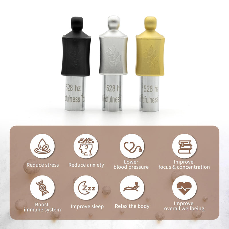 [Australia] - 528 Hz Meditation Necklace Breathing Frequency Sound Healing Device by Adjusting The Breathing for Anxiety & Stress Relief Mindfulness (White) 