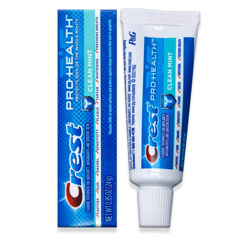 [Australia] - Crest Pro-Health Toothpaste, Clean Mint, Travel Size, TSA Approved, 0.85 Ounce (Pack of 12) 0.85 Ounce (Pack of 12) 