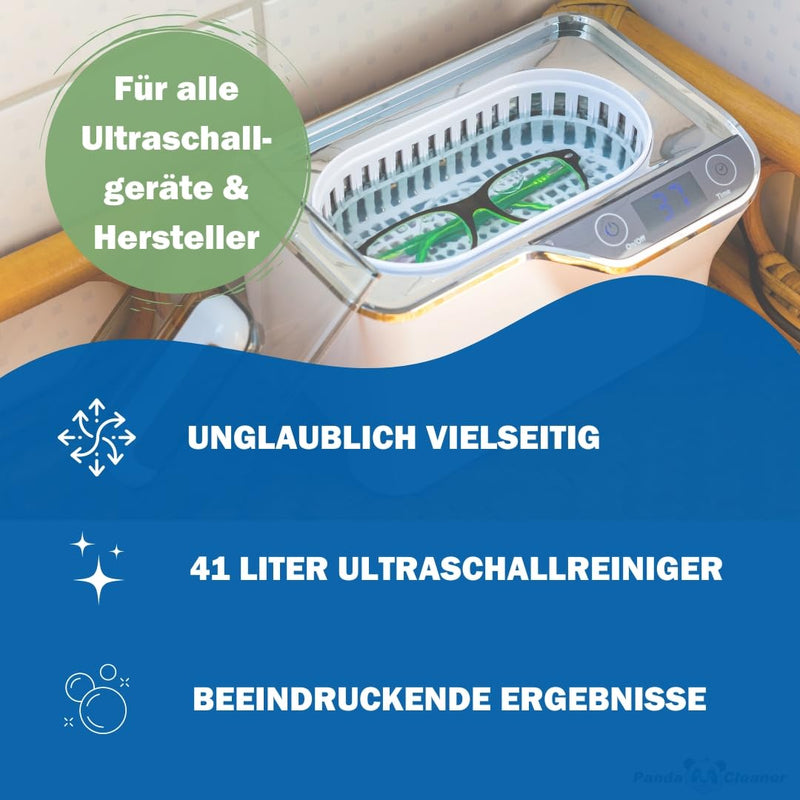 [Australia] - PandaCleaner ultrasonic cleaner concentrate for ultrasonic bath - 1L concentrate for glasses, dental products, gold, coins, glass, watches (waterproof) and much more. (1000ml) 1 l (pack of 1) 