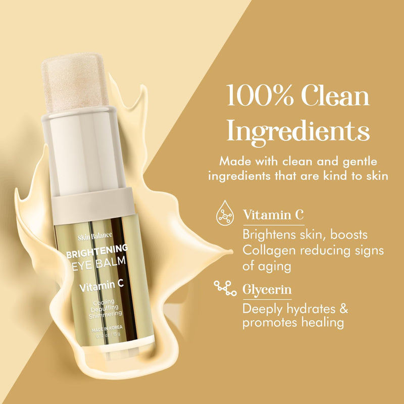 Vitamin C Ultra Shimmer Eye Balm – Dermatologist-Tested, Anti-Aging, Korean Skin Care – Reduces Dark Circles, Puffiness & Fine Lines – Vegan, Clean Beauty, Cruelty-Free – 0.52 FL. Oz Vitamin C