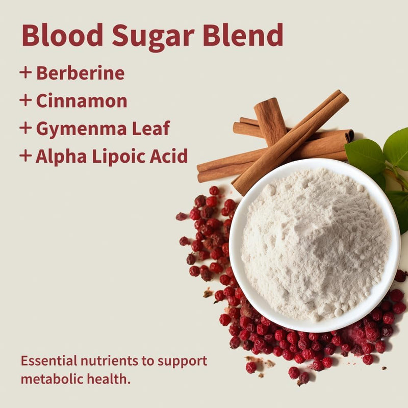 [Australia] - Snap Supplements Blood Sugar Blend with Berberine, CoQ10, Cinnamon, Alpha Lipoic Acid and Gymnema to Support Healthy Blood Sugar, Metabolic Health and Energy, Sugar Free, 60 Capsules 60 Count (Pack of 1) 