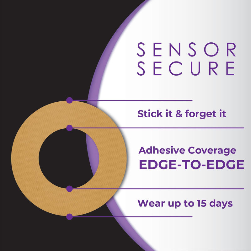 [Australia] - CGM Overpatch | Dexcom G7, Stelo | Tan Center-Cut Design| 25-Count | Waterproof Adhesive | Anti-Fray | Easy Application & Removal | Made in USA | Sensor Protection 
