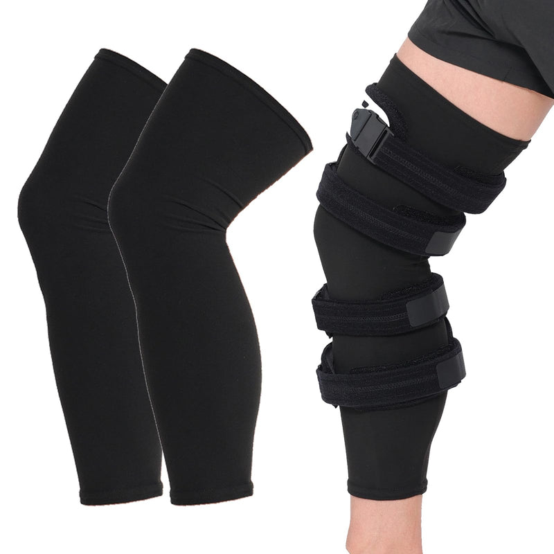 Orthomen Undersleeve Knee Brace Cotton Spandex Blend Knee Sleeves (2 Pack) for Women & Men, Breathable Knee Sleeve for Knee Bracing, Comfortable Knee Sleeve for Knee Braces,X-Large 2 Pack X-Large