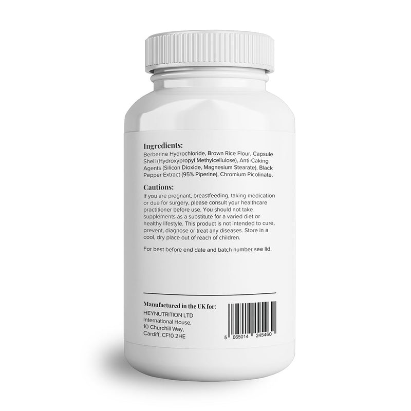 Theonia by Hey Nutrition Berberine Supplement with Organic Ceylon Cinnamon – Supports Metabolic Balance & Circulatory Wellness – Non-GMO, Vegan – 60 Capsules