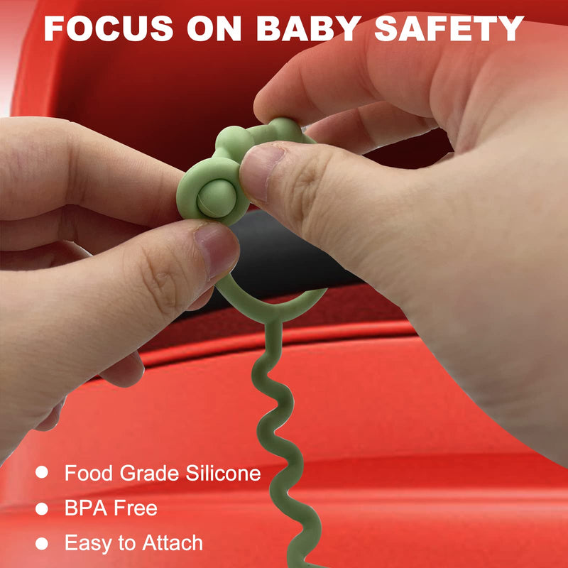 [Australia] - Toy Straps for Baby, 5 Pack Silicone Toy Straps for Stroller, Toy Safety Straps for Teether Toy, Pacifier, Sippy Cup Straps, Adjustable Toy Holder for Stroller, High Chair - BPA Free A-multi 5pack 
