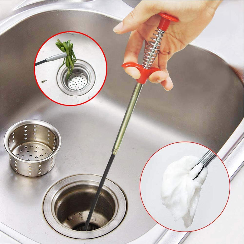 [Australia] - AUSAYE 35.4Inch Grabberable Pick Up Tool 4 Claws,Retractable Claw Stick,Snake & Cable Aid to Grab Trash & Unclog Hair from Litter Pick, Drain Pipe,Sink,Toilet & Clean Dryer Vents 