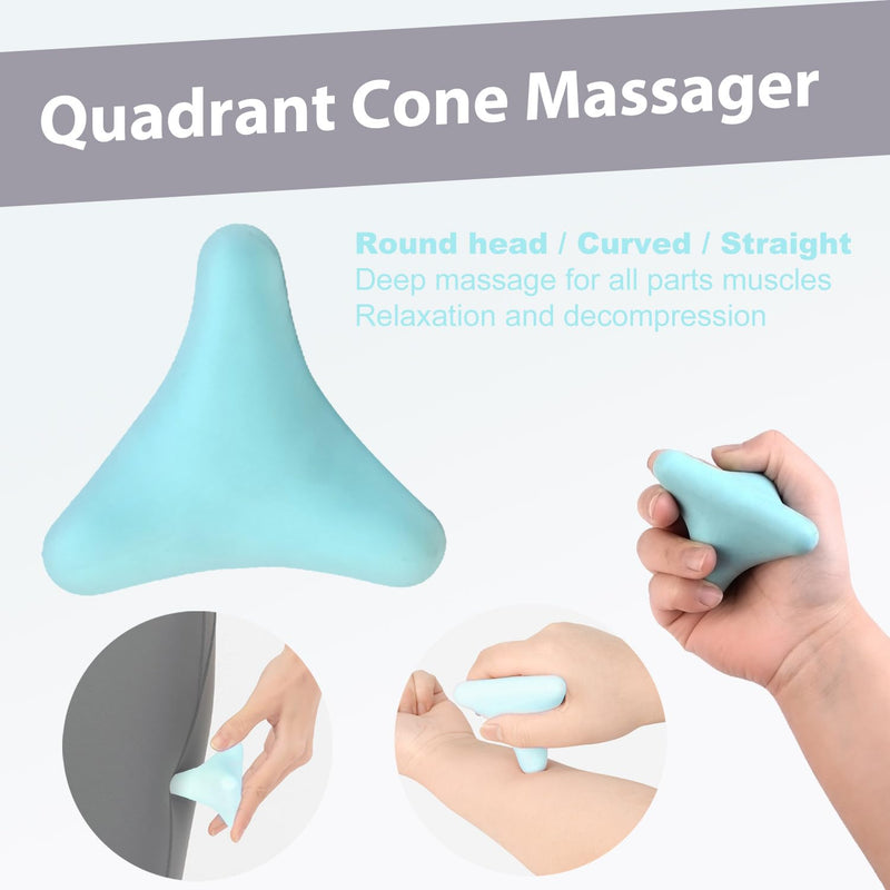 [Australia] - Massage Ball Set for Myofascial Trigger Point Release & Deep Tissue Massage, Kit of 7-3 Sizes Spiky Massage Balls, Peanut Ball, 1 Hand Roller Ball,1 Trigger Point Massager,1 Massage Lacrosse Ball 
