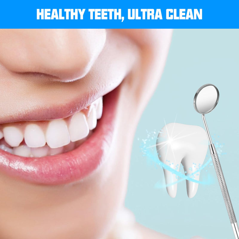 [Australia] - 6 tooth cleaning set, dentist instruments, tartar remover for dogs and humans, dental care set, stainless steel dental cutlery, dental mirror, dental mirror, dental tweezers, dental probe, removing tartar yourself 