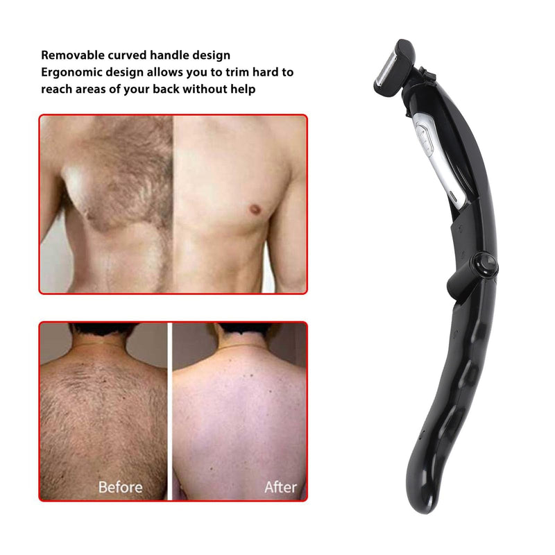 [Australia] - VBESTLIFE Back Shavers for Men, Body Shaver with Removable Extreme Reach Handle, Electric Back Hair Groomer, Wet and Dry Trimming 