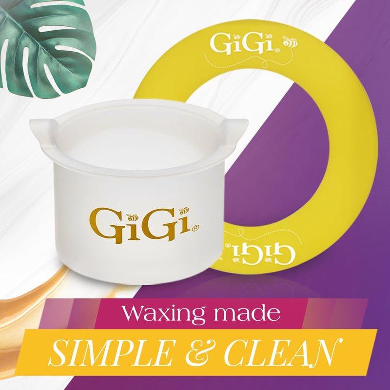 [Australia] - GiGi Reusable Container with Clean Collar – Silicone Wax Pot Liner for 14 oz Wax Warmer, Waxing Accessories Kit Wax Container and Collar 