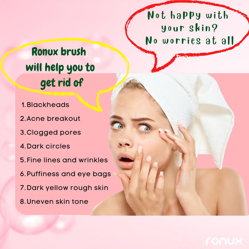 Silicon Facial Cleansing Brush - Electric, Rechargeable, Waterproof IPX7 - Rotating Magnetic Beads - 4 Function Modes - Face Massage for Deep Cleaning - Magnetic Charging Base - Ergonomic Handle