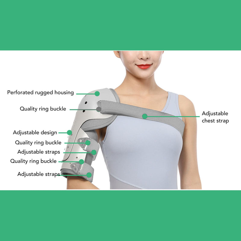 [Australia] - Yosoo Brace Humeral Fracture Splint, Humeral Shaft Splint Humeral Shaft Fracture Brace Adjustable Strap Breathable Comfortable Support Shoulder Brace for Injury Broken Upper Arm (Right 