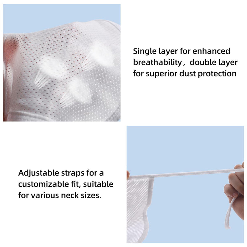 [Australia] - Tracheostomy Supplies - 4PCS Stoma Covers for Laryngectomy, Adjustable Neck Trachea Care Kits with Dust Shield Protectors, Women Men Unisex Mask (Single-layer) Single-layer 