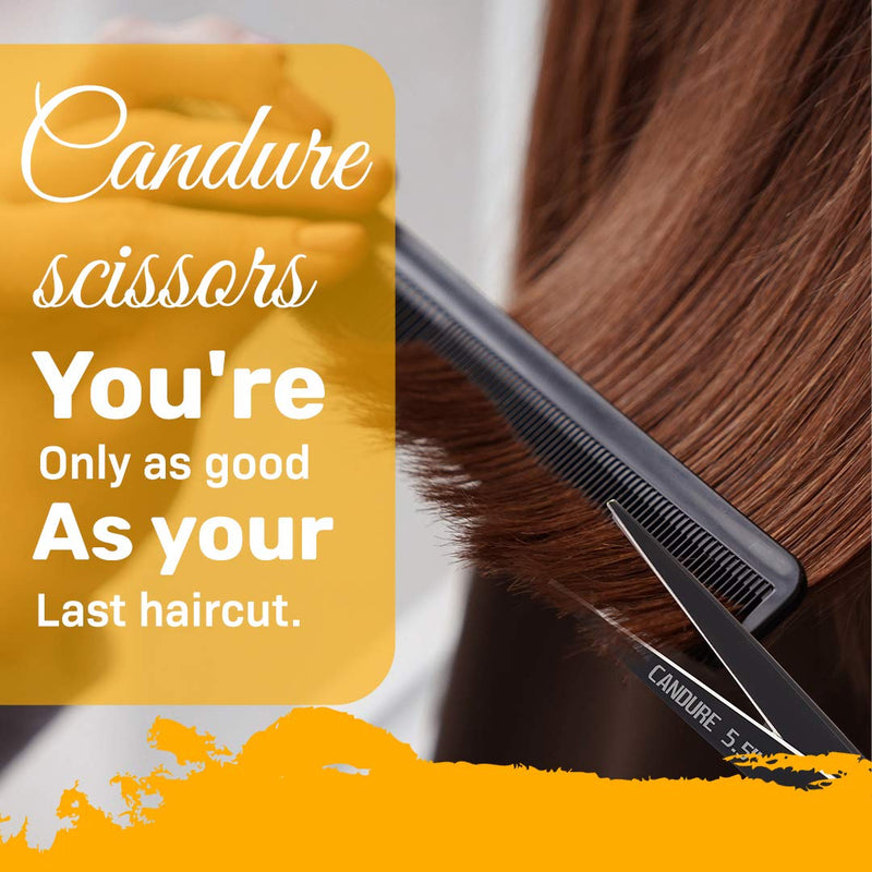 [Australia] - Candure Hairdressing Scissors Professional Hair Cutting Scissors Sharp Premium Perfect Haircut Hairdressing Scissors Stainless Steel Hair Scissors for Men, Women, Children and Adults 5.5 Inches 